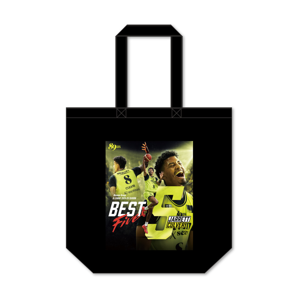 りそなグループ B.LEAGUE 2025-26 SEASON B1 レギュラーシーズンベストファイブ トートバッグ #8 ジャレット・カルバー選手 詳細画像 1カラー 1